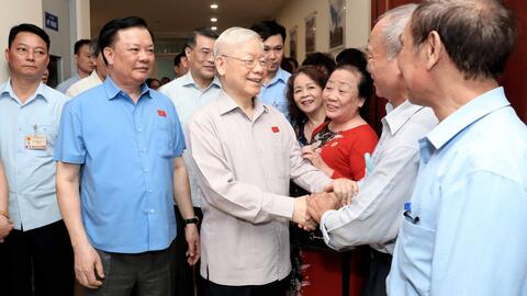 Tổng Bí thư Nguyễn Phú Trọng tiếp xúc cử tri 3 quận: Ba Đình, Đống Đa, Hai Bà Trưng