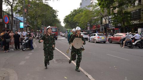 Khống chế đám cháy tại tòa nhà số 1 Thái Hà