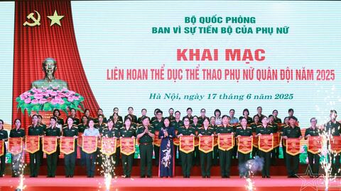 Gần 1.300 hội viên phụ nữ quân đội tham gia Liên hoan Thể dục-Thể thao