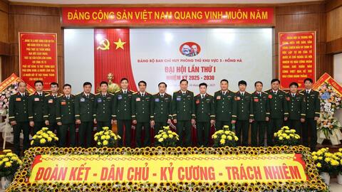 Đại hội Đảng bộ Ban Chỉ huy Phòng thủ khu vực 3-Hồng Hà lần thứ I, nhiệm kỳ 2025-2030