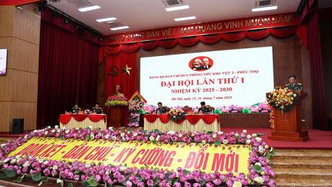 Đại hội Đảng bộ Ban Chỉ huy Phòng thủ khu vực 2-Phúc Thọ lần thứ I, nhiệm kỳ 2025-2030