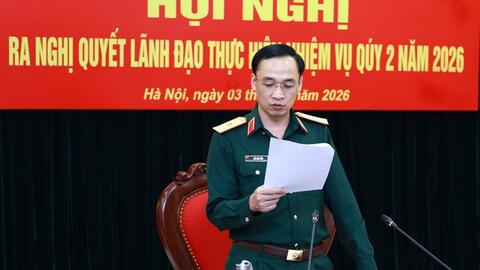 Đảng ủy Bộ Tư lệnh Thủ đô Hà Nội: Ra Nghị quyết lãnh đạo thực hiện nhiệm vụ quý 2 năm 2026