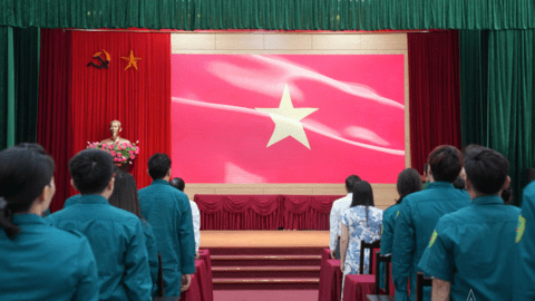 UBND xã Hưng Đạo công bố quyết định kết nạp dân quân năm thứ nhất năm 2026