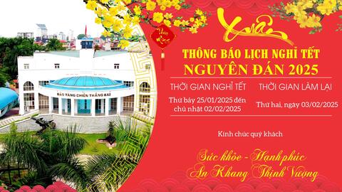 THÔNG BÁO NGHỈ TẾT NGUYÊN ĐÁN ẤT TỴ 2025