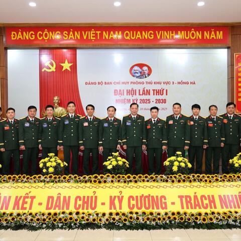 Đại hội Đảng bộ Ban Chỉ huy Phòng thủ khu vực 3-Hồng Hà lần thứ I, nhiệm kỳ 2025-2030