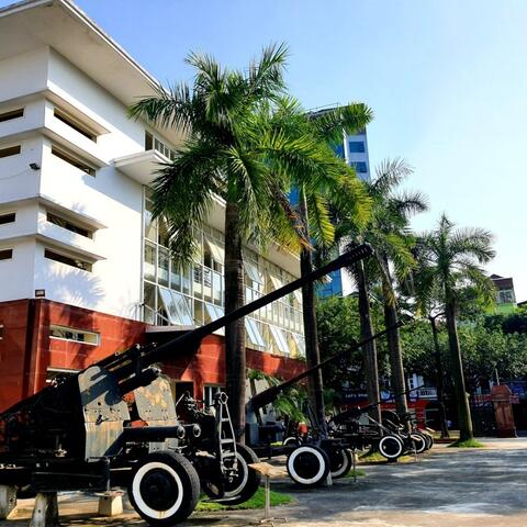 Hệ thống lưới lửa tầm thấp trưng bày tại Bảo tàng Chiến thắng B-52